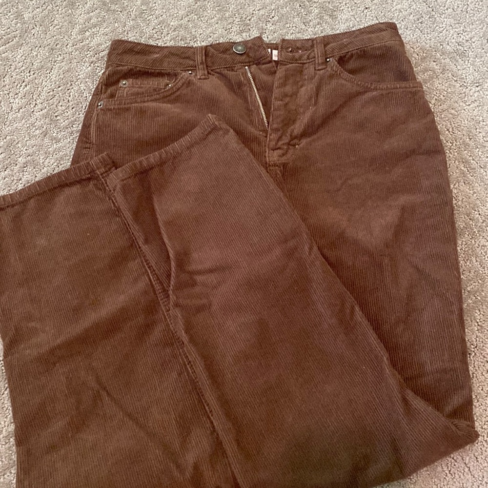 SUBDUED COURDEROY HIGH WAISTED PANTS